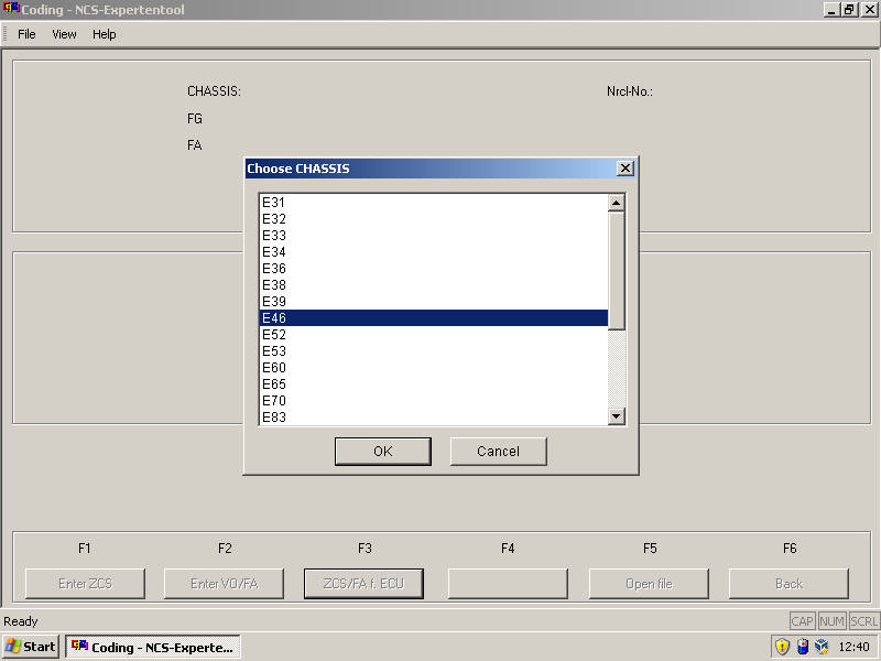 ncs expert e60 coding list