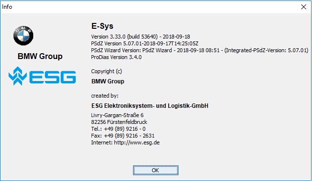 BMW E-sys 3.33.0/3.32.1/3.30.01 Coding Software Free Download