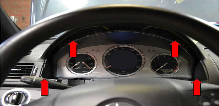 How to Remove Instrument Cluster for Mercedes Benz W204