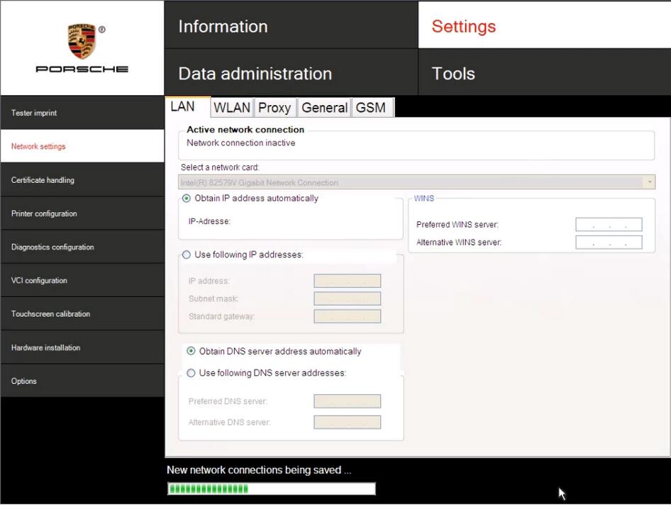 How to Set LAN Network for Porsche PIWIS II Software