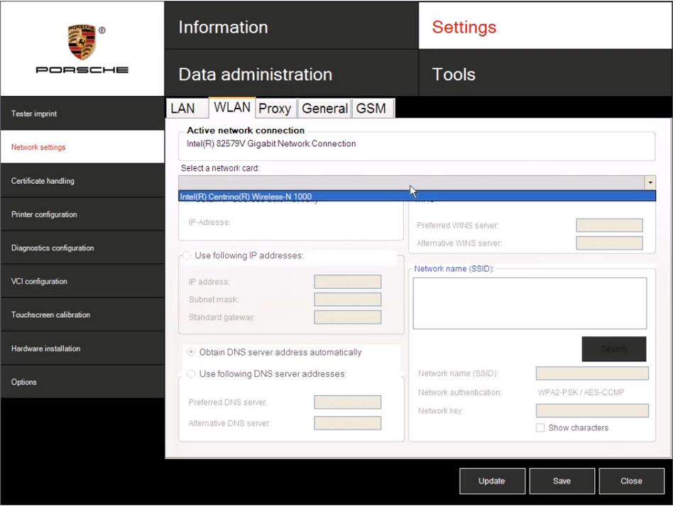 How to Set LAN Network for Porsche PIWIS II Software