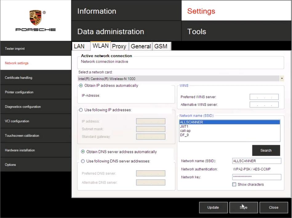 How to Set LAN Network for Porsche PIWIS II Software