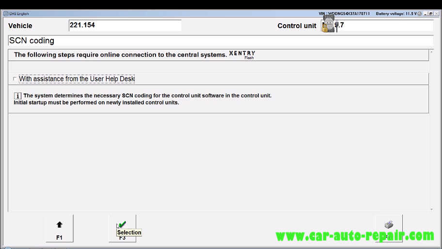 How to: XENTRY SCN Coding for Mercedes Benz S221