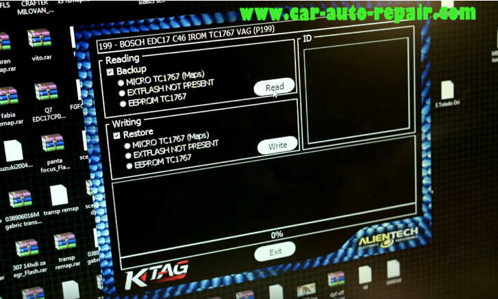 KTAG Read Out Audi BOSCH EDC17 C46 VAG ECU Data