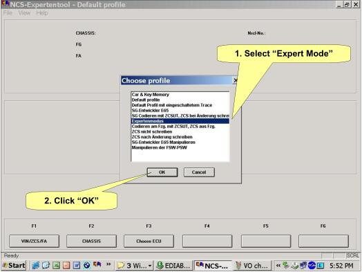 how to add profiles to ncs expert