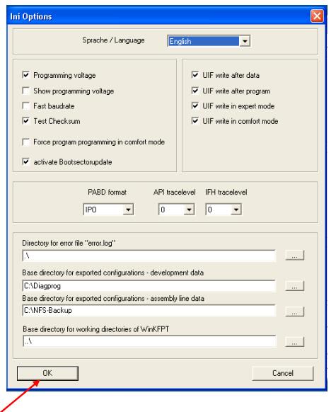 WinKFP Expert Mode Programming Configuration