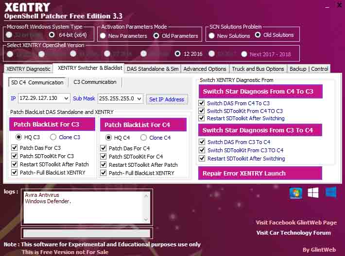 Xentry OpenShell Patcher Edition v3.3 Download for Win 7/8/10