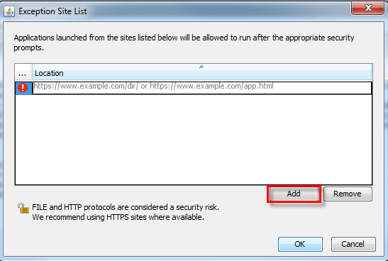 How to solve the problem EPC WIS Application Blocked by Java Security?