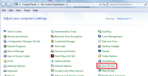 control-panel-java