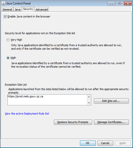 How to solve the problem EPC WIS Application Blocked by Java Security?