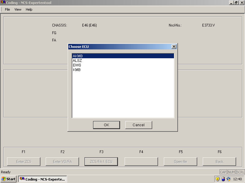 BMW E46 Type Pressure Monitoring Coding by INPA NCS Expert