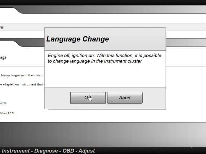 Delphi DS150E Change InstrumentDashboard Language for Audi A3 (5)