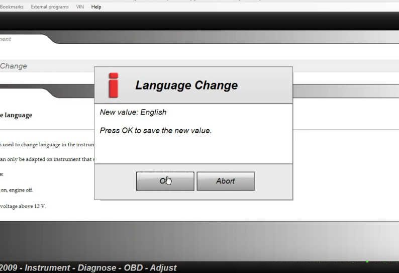 Delphi DS150E Change InstrumentDashboard Language for Audi A3 (9)