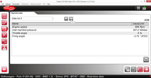 Delphi DS150E VW Polo 2005 ECU Read Time Data (5)