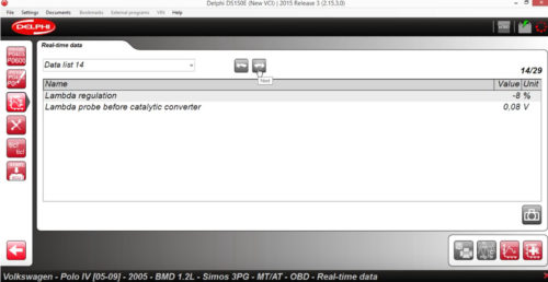 Delphi DS150E VW Polo 2005 ECU Read Time Data (9)