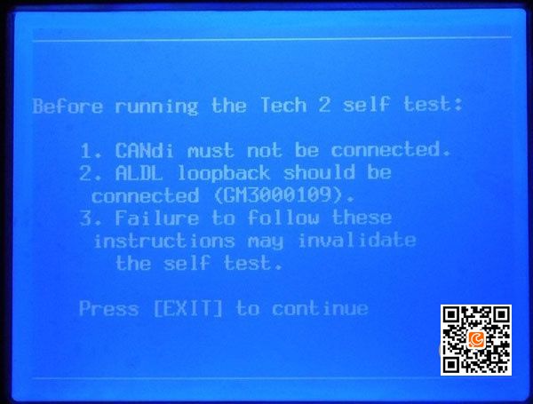 GM Tech2 Scanner VCI, Keypad, CANdi and RS232 Self Test Instructions