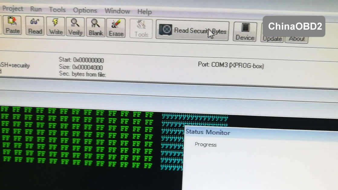 How to Use XPROG-M to Read Freescale MC68HC908GR16(0M76Z)