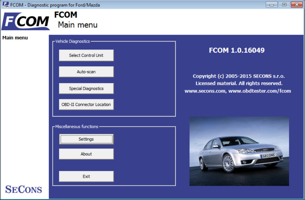 FCOM Ford OBD2 Diagnostic Software Introduction