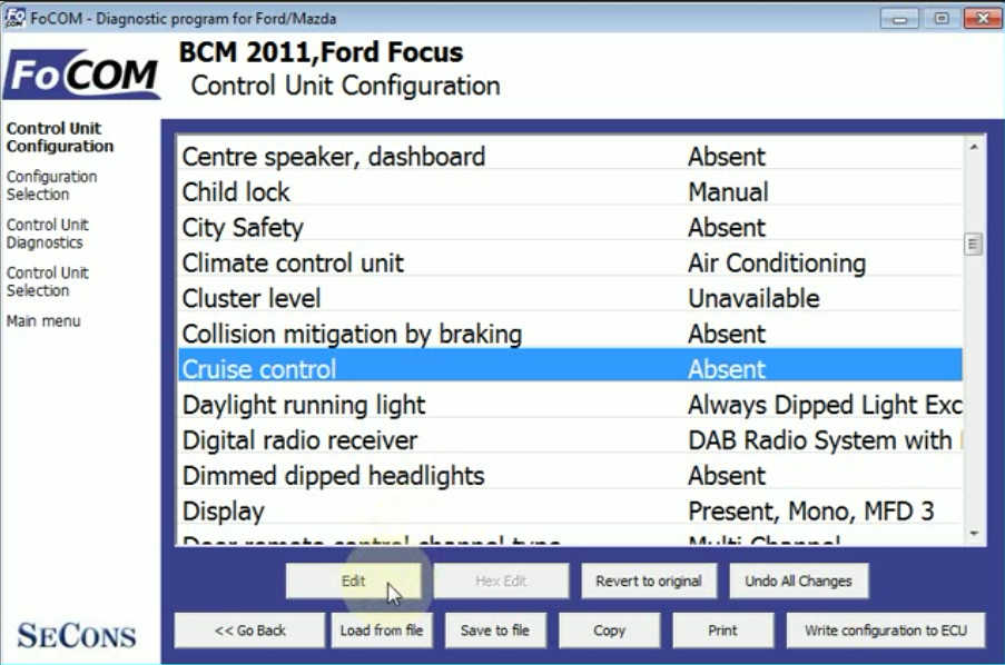 Ford Focus Cruise Control CCF Programming by FCOM (9)