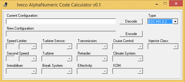 Iveco AlphaNumeric Code Calculator v0.1 Free Download