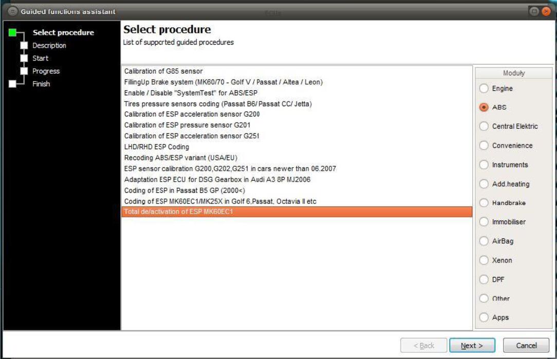 VCP System Perform ESP Deactivation for VW Golf 6,Passat,Octavia & Audi