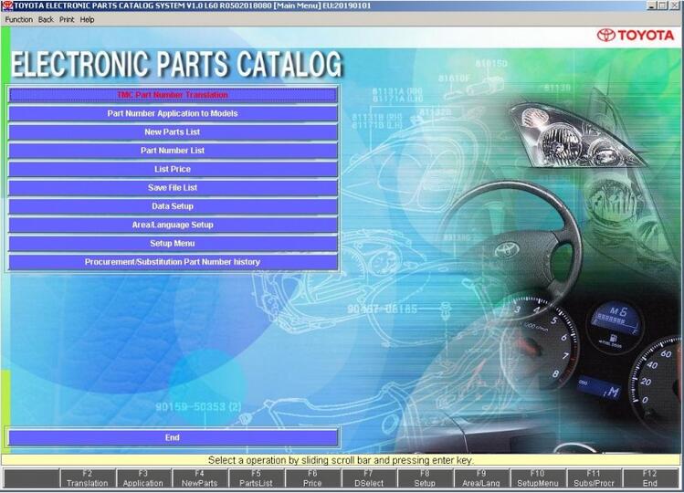 Toyota Lexus Electronic Parts Catalog 2019 2018 2017 Free Download