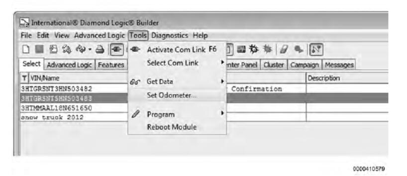 Diamond Logic® Builder Cluster Odometer Programming