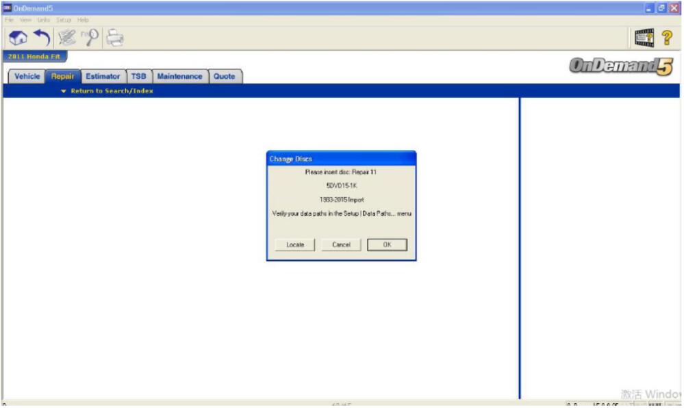 Open the Corresponding Disk When Running Mitchell Ondemand5 Software (3)