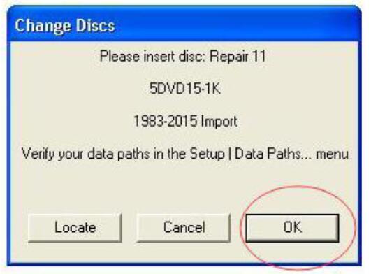 How to Open the Corresponding Disk When Running Mitchell Ondemand5 Software