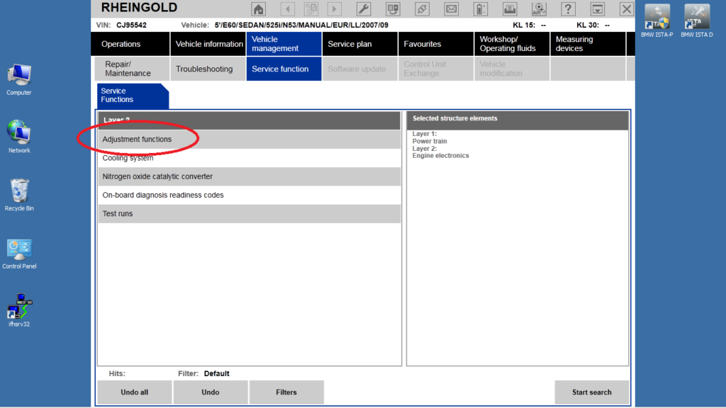 How to do BMW engine re-adaptation using ISTA D or ISTA+