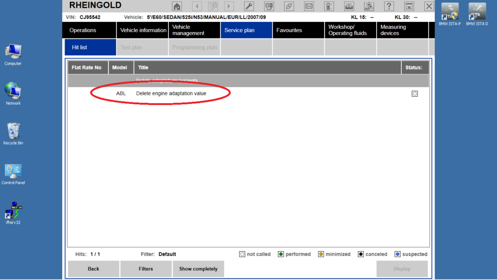 How to do BMW engine re-adaptation using ISTA D or ISTA+