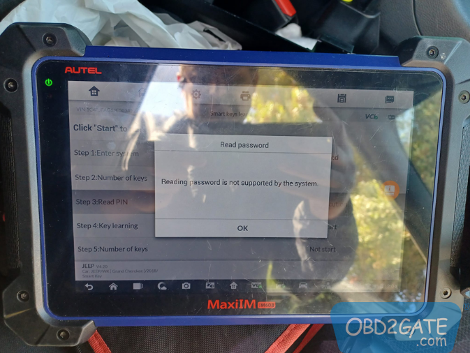 Autel IM608 Pro Failed to Read 2018 Grand Cherokee Pin Code Solution