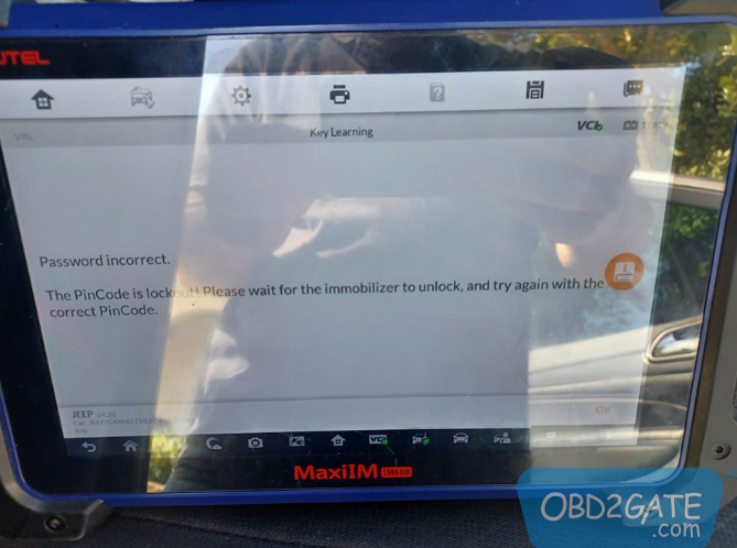 Autel IM608 Pro Failed to Read 2018 Grand Cherokee Pin Code Solution