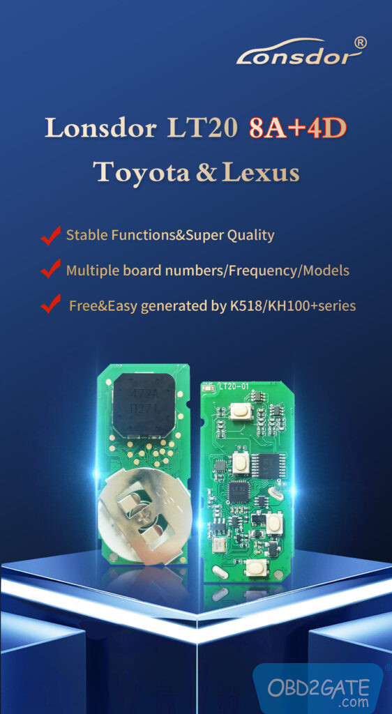 Lonsdor Toyota Lexus 8A 4D keyboard