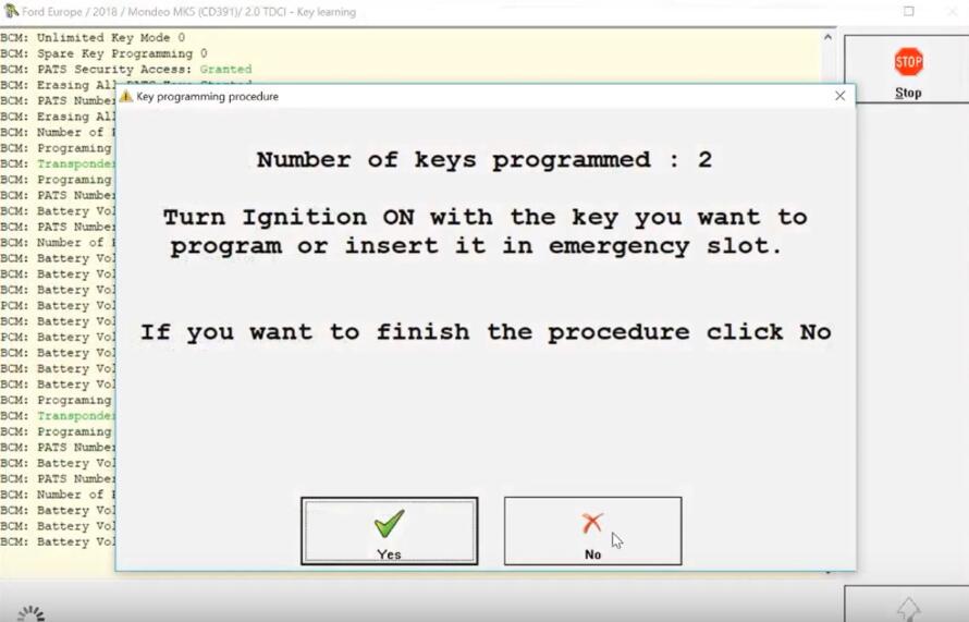 AVDI Diagnostics All Keys Lost Programming for Ford Mondeo 2018