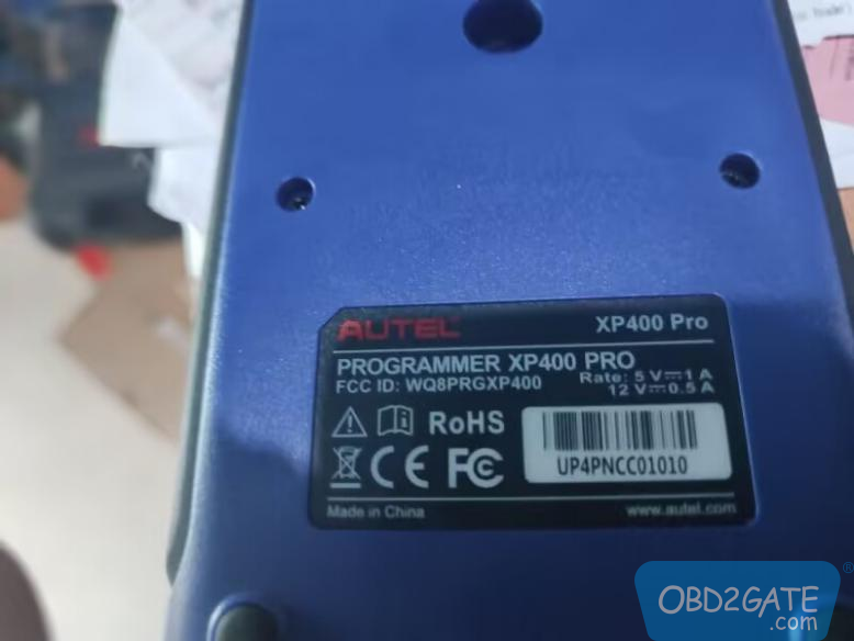 Autel XP400 PRO shows an error when registering