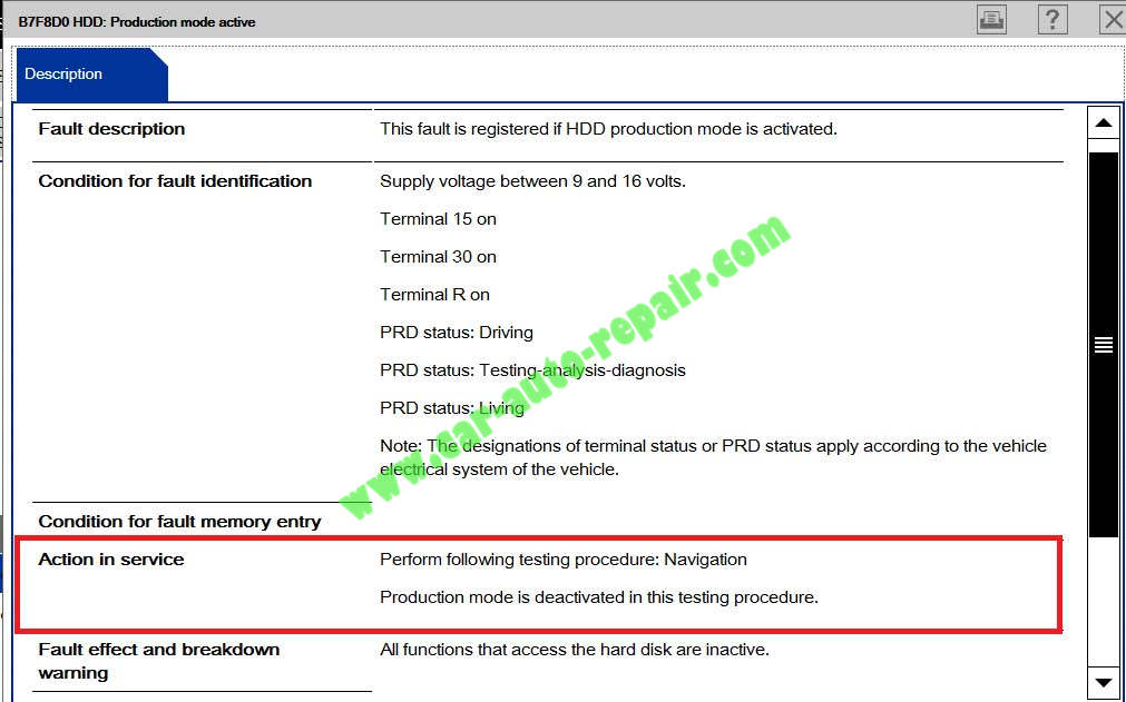 How-to-Solve-BMW-NBT-Unit-B7F8D0-HDD-Production-mode-active-1