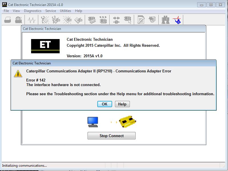 How to Solve CAT ET Error 142 Communications Adapter Error