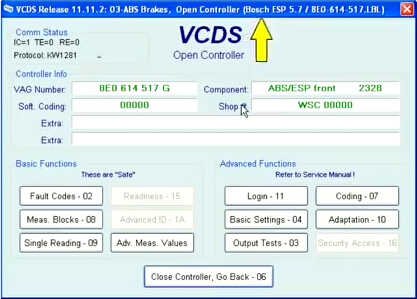 VCDS Perform Audi A4 ABS Coding Guide