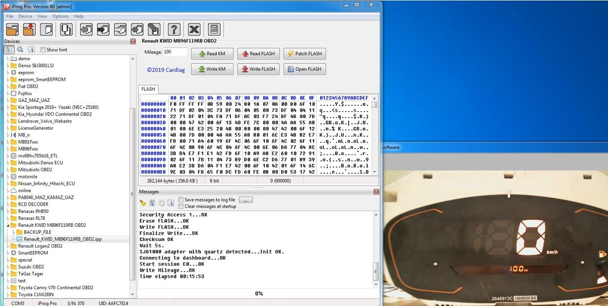 iProg Pro Programmer Change Mileage for Renault KWID Datsun