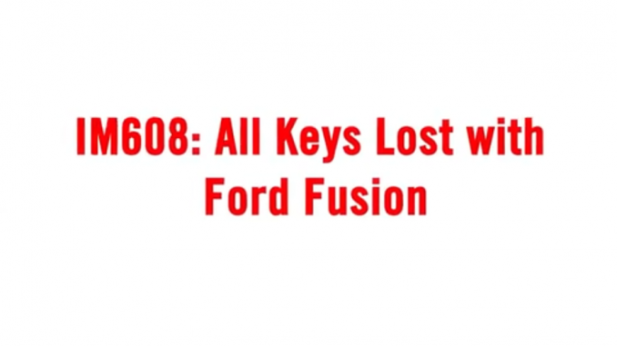 Autel IM608 Pro Program all smart key lost for Ford Fusion 2019