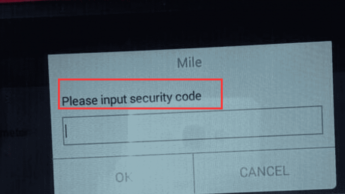 How to Get security Code for XTOOL X100 PAD ?