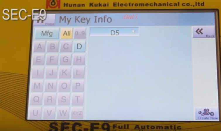How to Use SEC-E9 CNC Key Cutting Machine Add Key Data ？