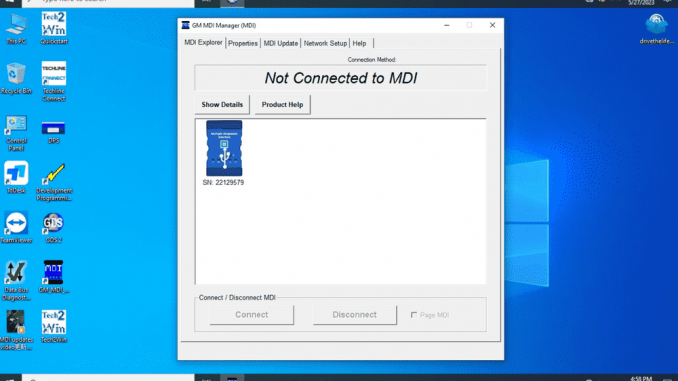 How to do if the GM MDI 2 Software cant Communicate with MDI Device ?