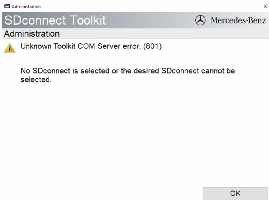How to fix “Unknown Toolkit COM Server Error:(801)” ?