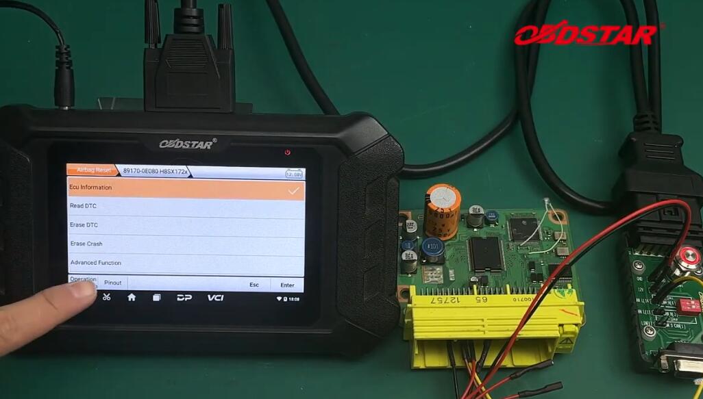 How to use OBDSTAR P50 Airbag Reset Tool on bench