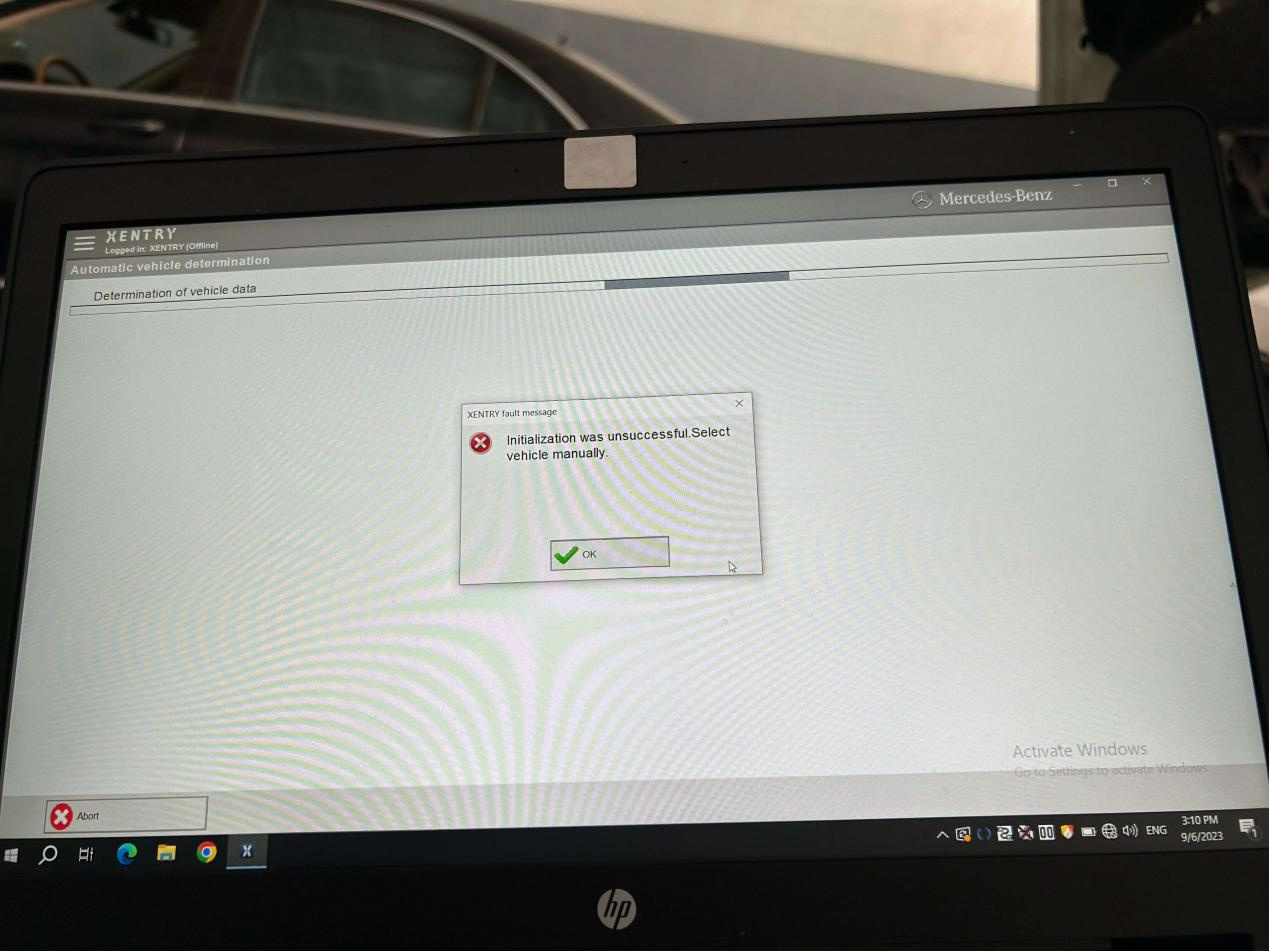Can’t read car information with Mercedes BENZ C6 Xentry Diagnosis VCI,how to solve it?