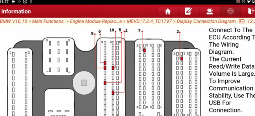 Replace BMW Engine Computer By Launch X431 IMMO Elite/Plus