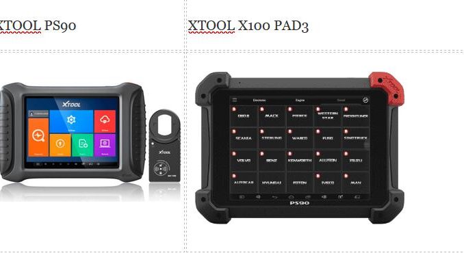 Whats the Different between XTOOL X100 PAD3 and PS90 ?