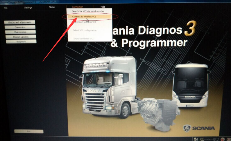 Scania VCI 3 WiFi Connection Setting